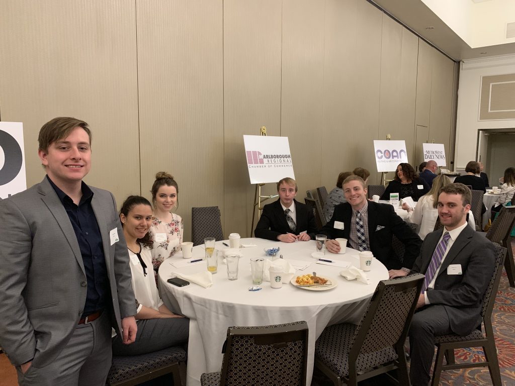 MERC 2019 Annual Conference interns at banquet