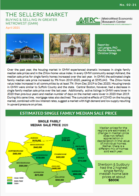 MERC Insights: The Sellers' Market<br />
Buying & Selling in Greater Metrowest (GMW) cover page